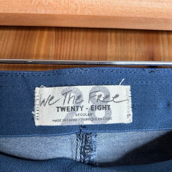 Free People Pull On Flare Bell Bottoms Women’s 28 Blue Retro 70s Western Boho - Picture 5 of 6